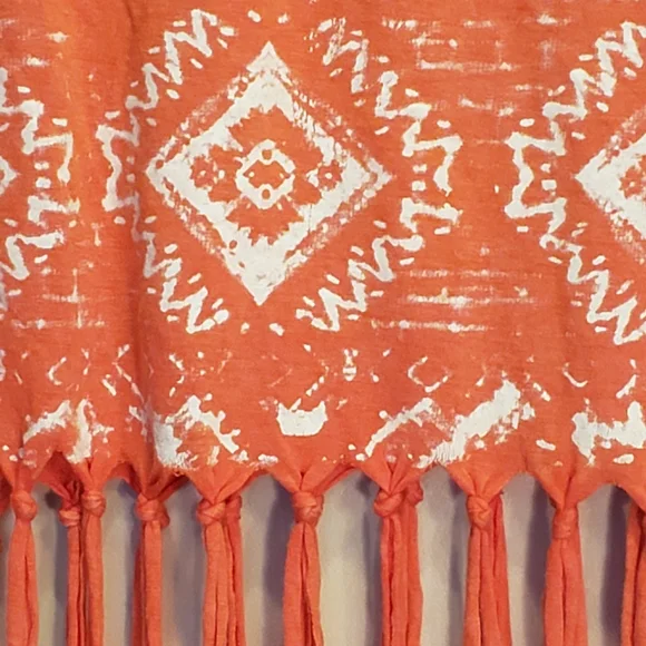 Miss Me Boho fringe top with beads Size Medium - Picture 7 of 9